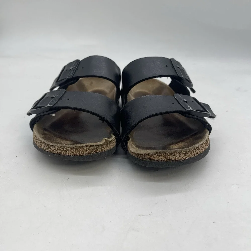 Birkenstock Sandals Womens 6 Mens 4 Brown Leather Comfortable Footbed Slides